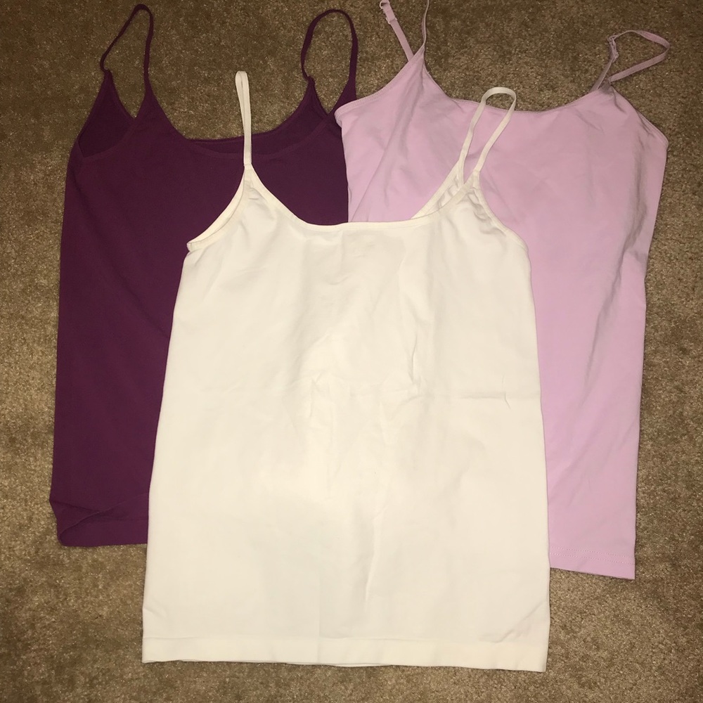 Camisole Bundle White, Lavender and Dark Purple